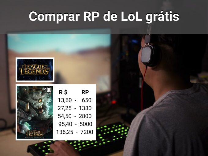 Saiba como Vales Presente Recarga Pay para RP de LoL grátis