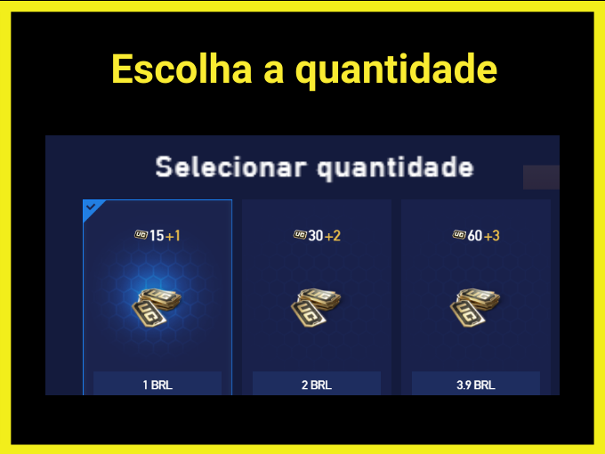Escolha a quantidade