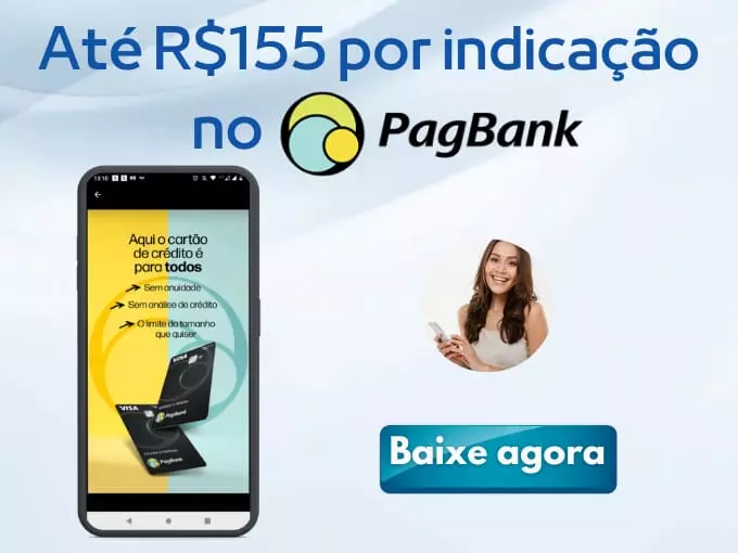 Pagbank - Até R$ 155 por indicação