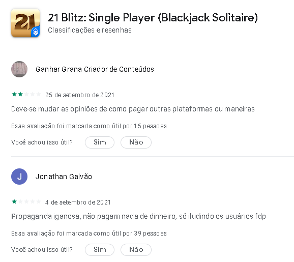 21 Blitz Avaliações