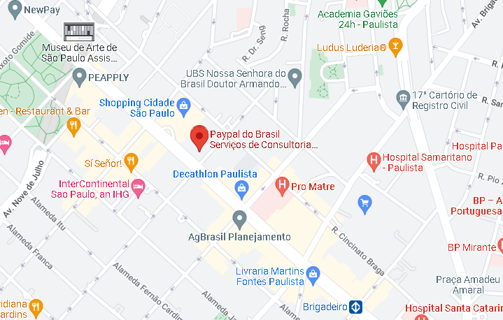 Mapa Atendimento PayPal